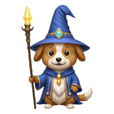 Dog wizard sticker