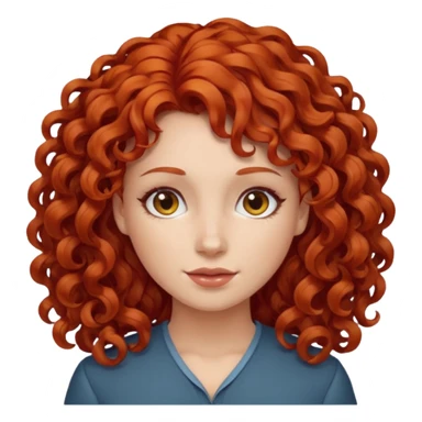 Una rizada con el pelo rojo  sticker