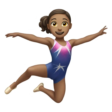 A gymnast competing in trampoline sticker