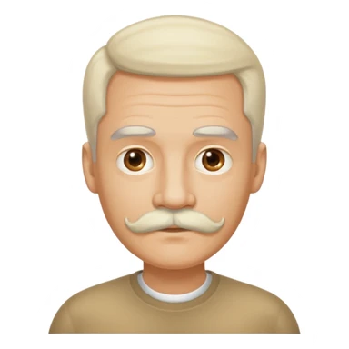 longer white moustachhe sticker