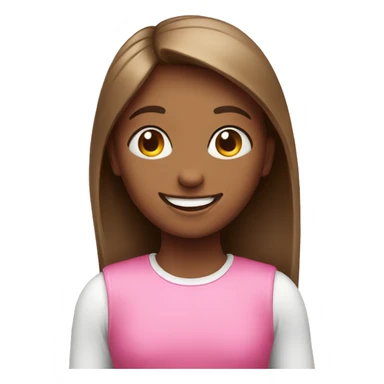 happy girl with pink sticker