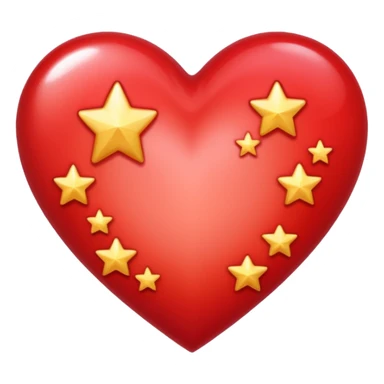 Heart with stars sticker