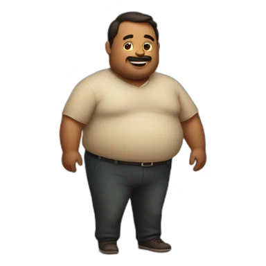 A man with a big belly sticker