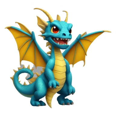 dragon with wasp wings and was colouers sticker