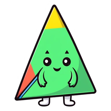 character with triangle head sticker