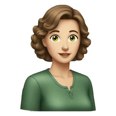 60 year old woman brown hair green eyes щтдн афсу sticker