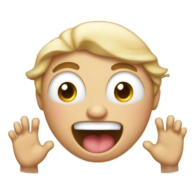 Blushing emoji face with hands on cheeks and kicking feet out of excitement  sticker