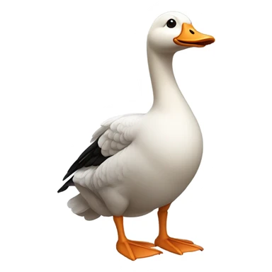 goose with dog body sticker