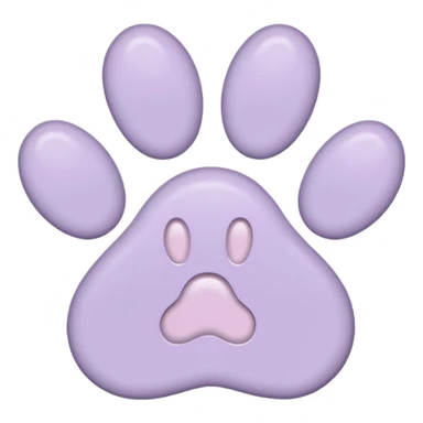 a very light pale pastel purple pawprint sticker