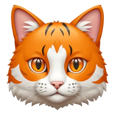 eine getigerte flauschige katze  sticker