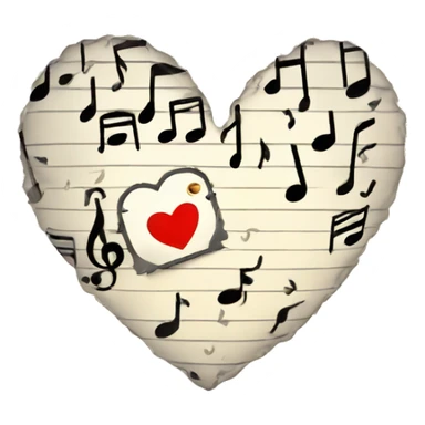 Heart-with-musical-notes-around-it sticker