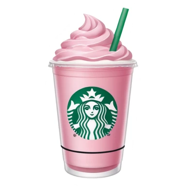 pink drink from star bucks that has the logo light pink with no whip cream sticker