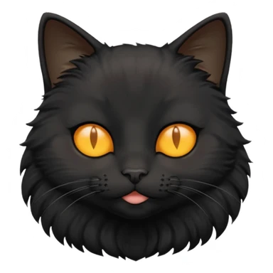 Kiss black cat sticker