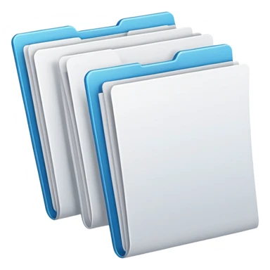 three document files stapled together sticker