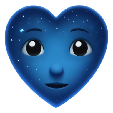 Blue night heart  sticker