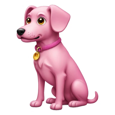 pink dog  sticker