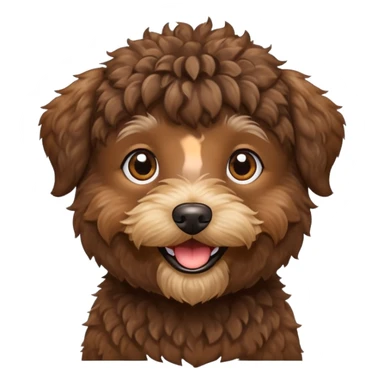 Brown schnoodle  sticker