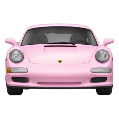 car porsche light pink from the side sticker
