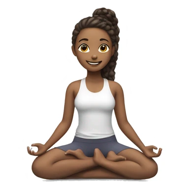 smiling girl in yoga outfit sticker