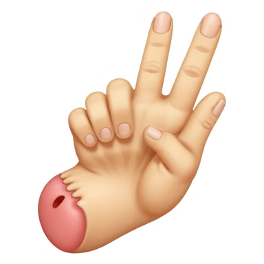 Foot flipping a middle finger sticker