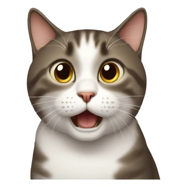 surprised cat sticker