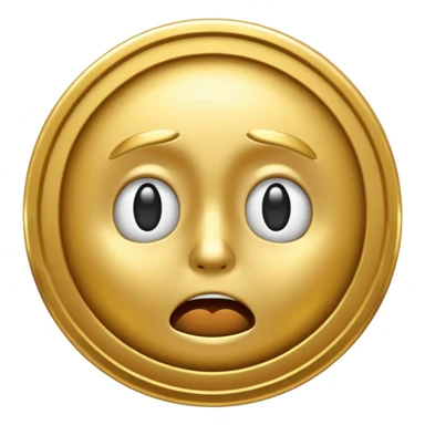scared coin emoji sticker
