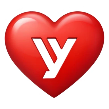 Heart with the letter Y inside  sticker