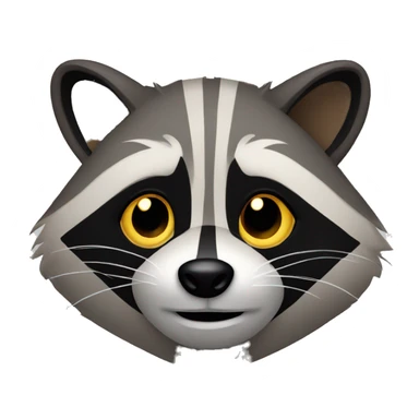 raccoon face sticker