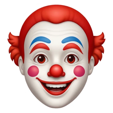 a person wearing a clown nose sticker