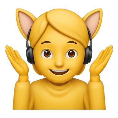 emoji face covering ears with both hands, no text sticker