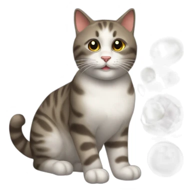 Siams cat  play with toys sticker