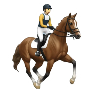 Eventing horse on cross country sticker
