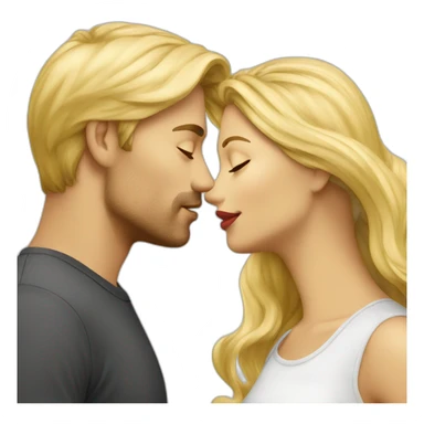 blond-hair-woman-and-blond-hair-man-kisses sticker