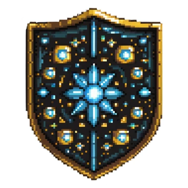 Premium member shield with rare cosmic galaxy pattern and golden border sticker