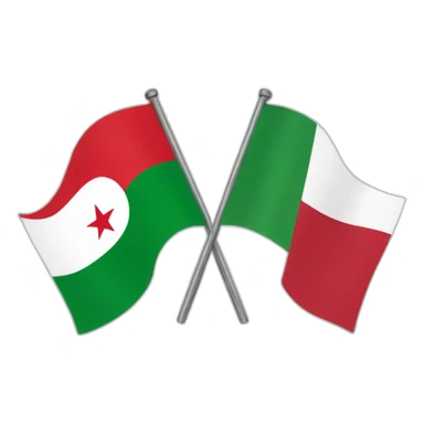 Algeria flag with Iraq flag sticker