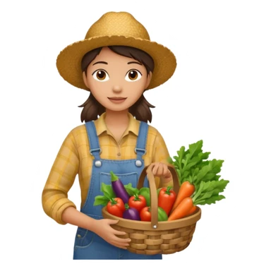 female farmer sticker
