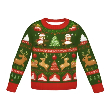 ugly christmas sweater sticker