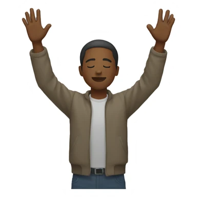 real worship on the ground arms up  sticker