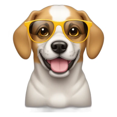 Perro con lentes de sol sticker