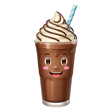 create a winking milkshake emoji  sticker