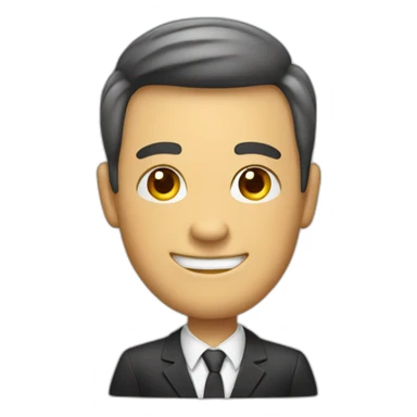 man in suit with thumb up  sticker