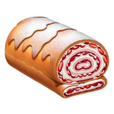 Strawberry Swiss roll sticker