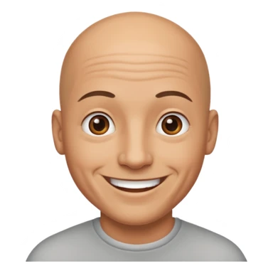 Bald Man  smiling  sticker