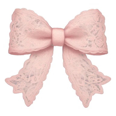 light pink lace bow sticker