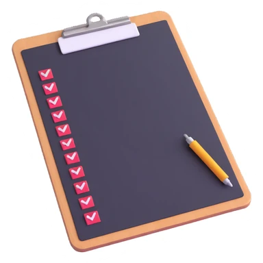 project plan clipboard with checkmarks sticker