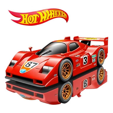 Машинка HotWheels Mazda 787B в упаковке HotWheels. sticker