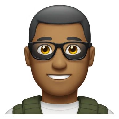 men with buzz cut and use sunglasses  sticker