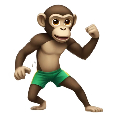 monkey playing sports sticker