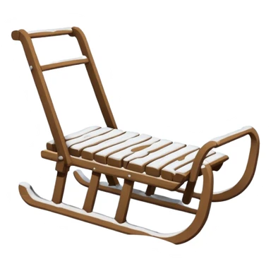 sledge surrounded with snow (no person) sticker