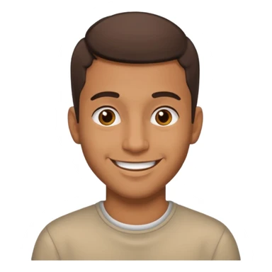 A brown man  happy  his hair cut up sticker